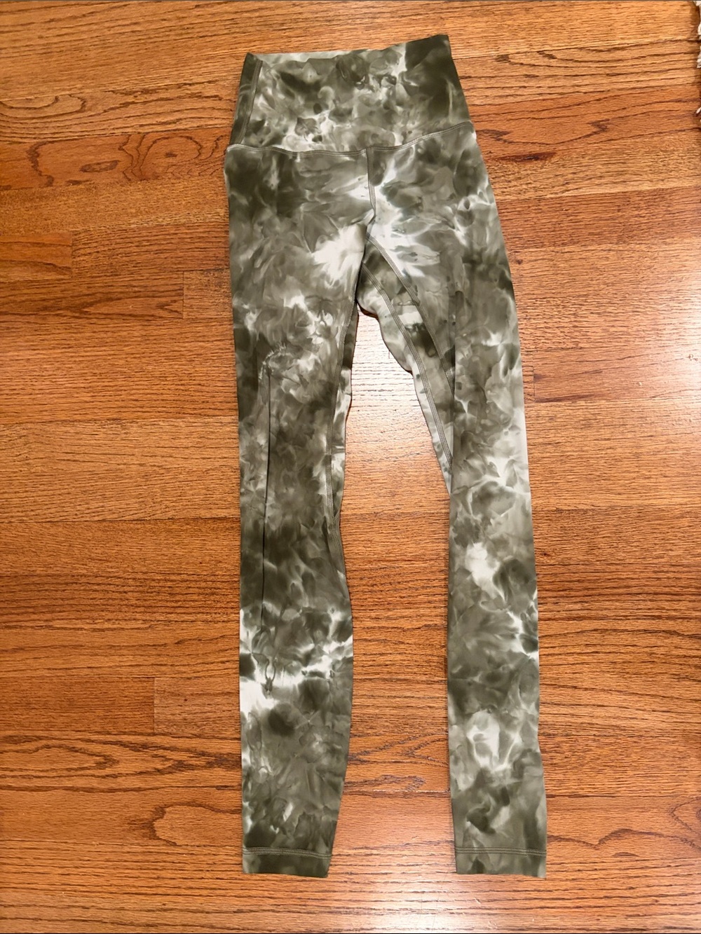 lululemon athletica Align Olive Green Tie-Dye High-Rise Leggings